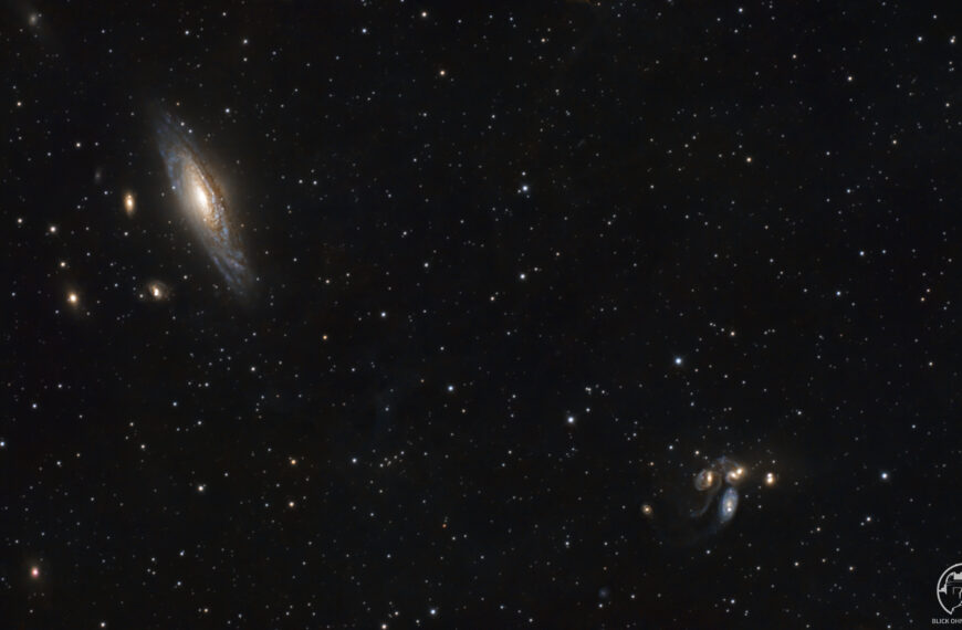 NGC 7331 und Stephans Quintett: Vom nahen Milchstraßen-Zwilling zur fernen Galaxienkollision