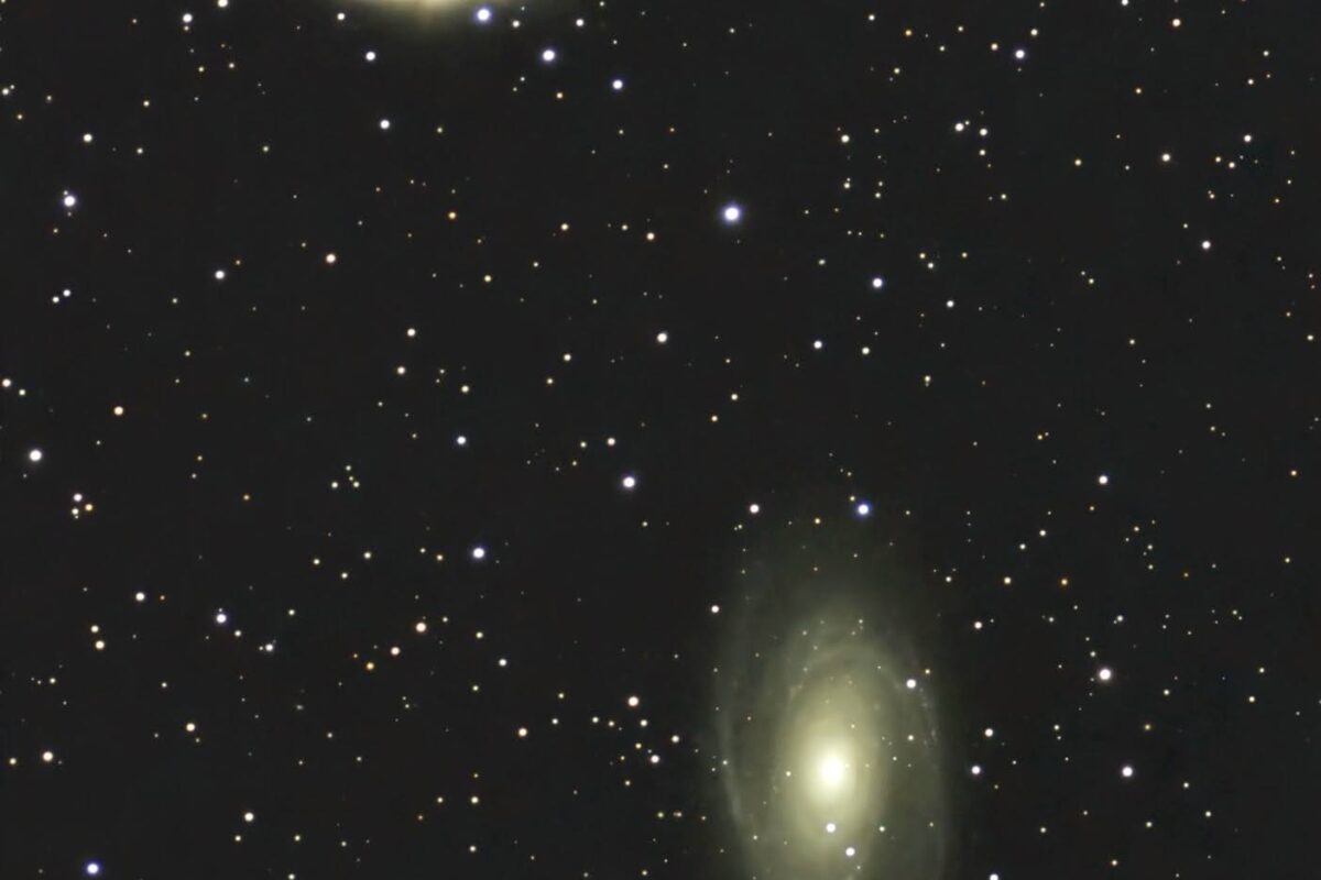 M 82 – Zigarrengalaxie und Bodes M81 (Seestar)
