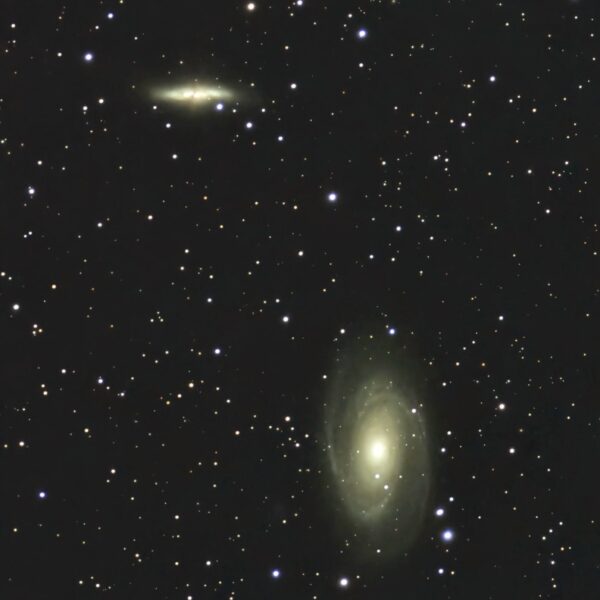 M 82 – Zigarrengalaxie und Bodes M81 (Seestar)