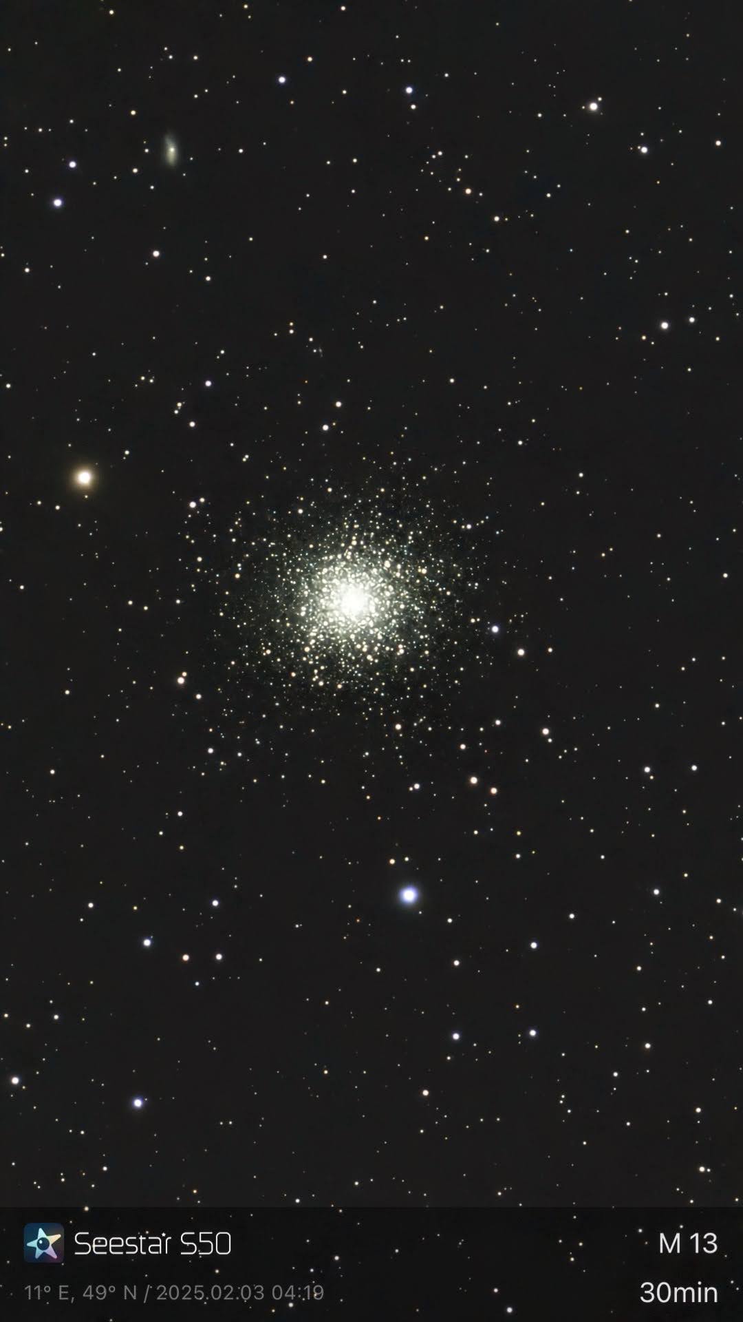 M 13 – Herkuleshaufen (Seestar)
