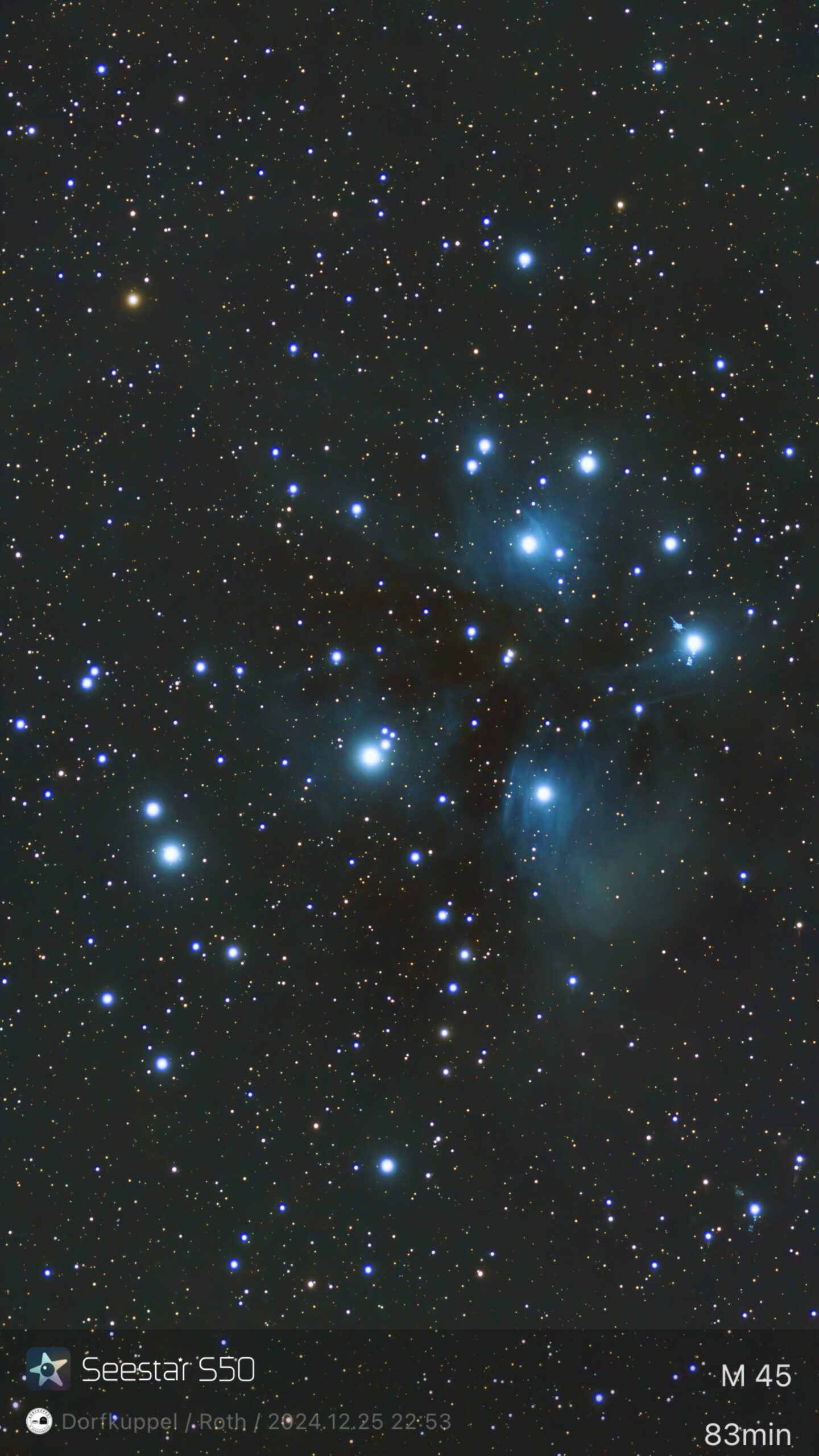 M 45 – Plejaden (Seestar)