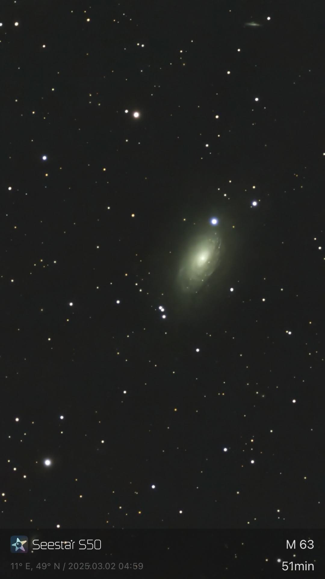 M 63 – Sonnenblumen Galaxie (Seestar)
