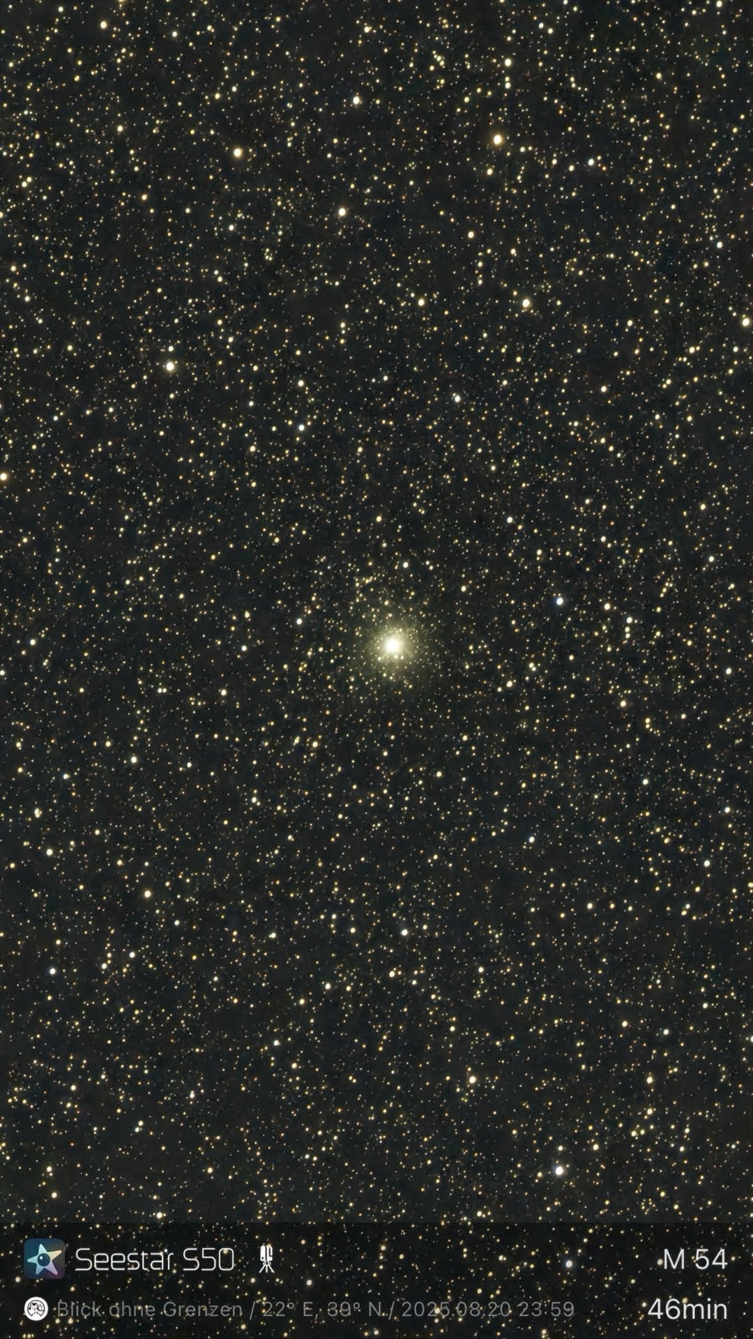 M 54 – Kugelsternhaufen (Seestar)