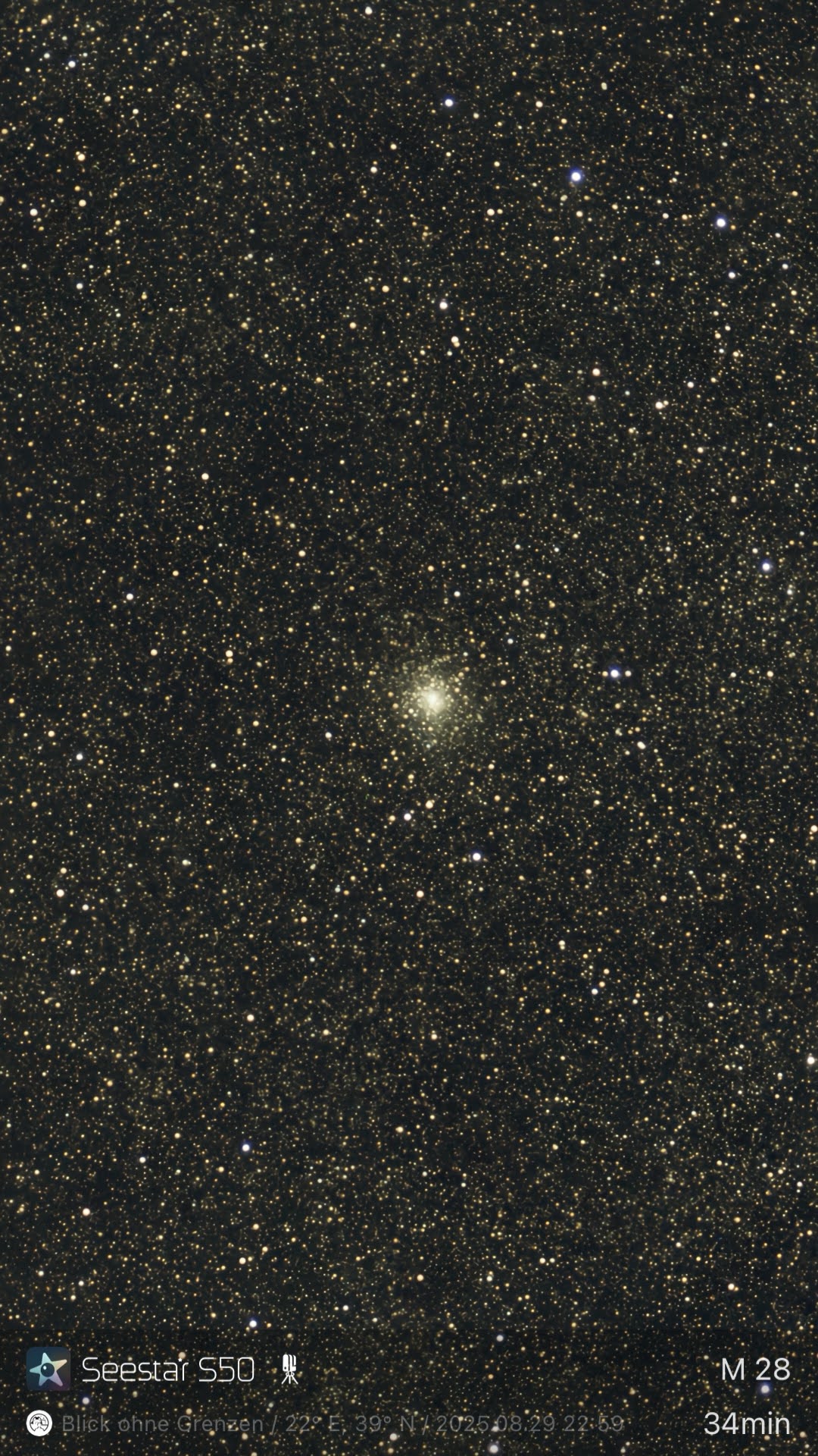 M 28 – Kugelsternhaufen (Seestar)