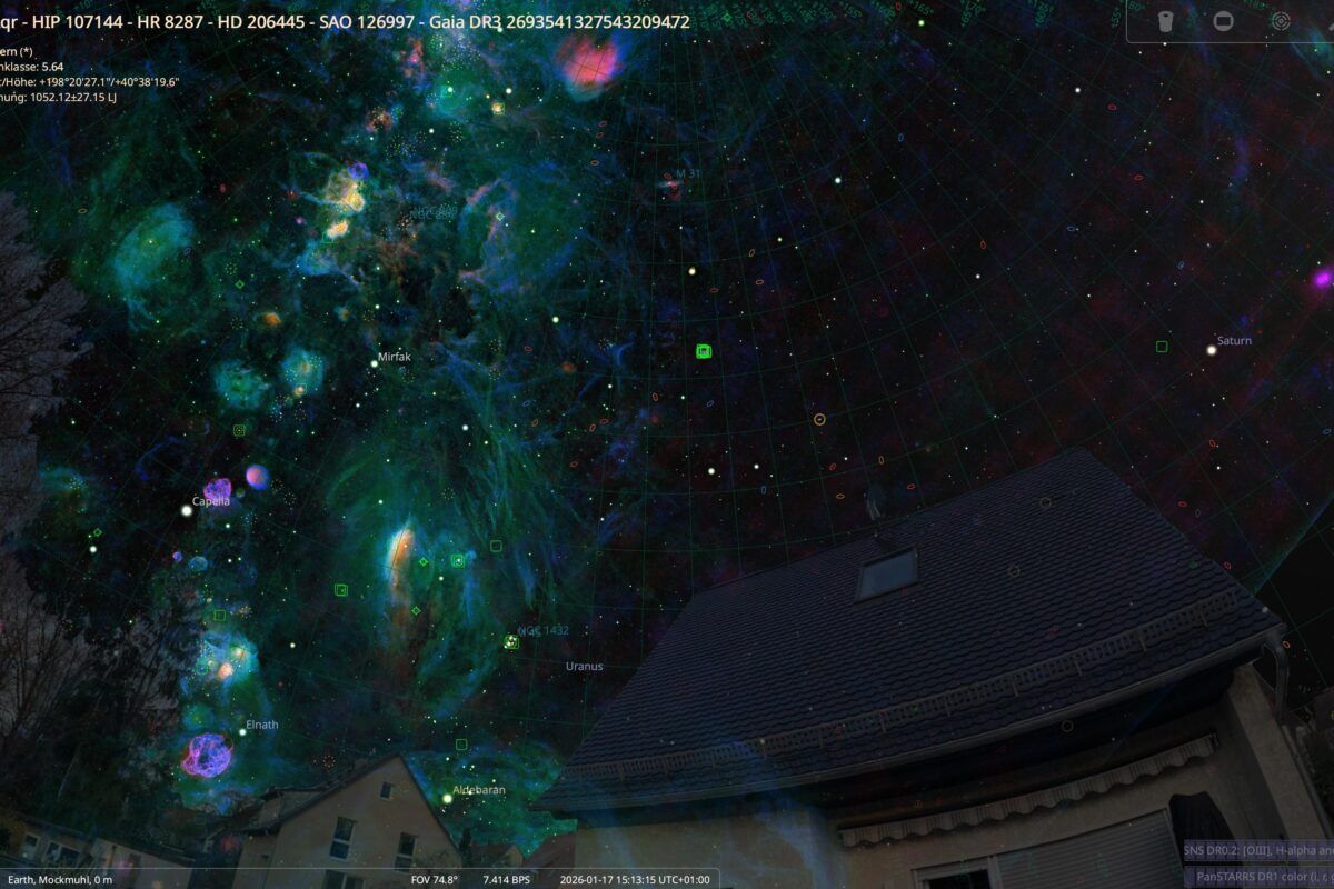 Profi-Bilder in Stellarium: So nutzt du HiPS-Surveys für Galaxien und Nebel