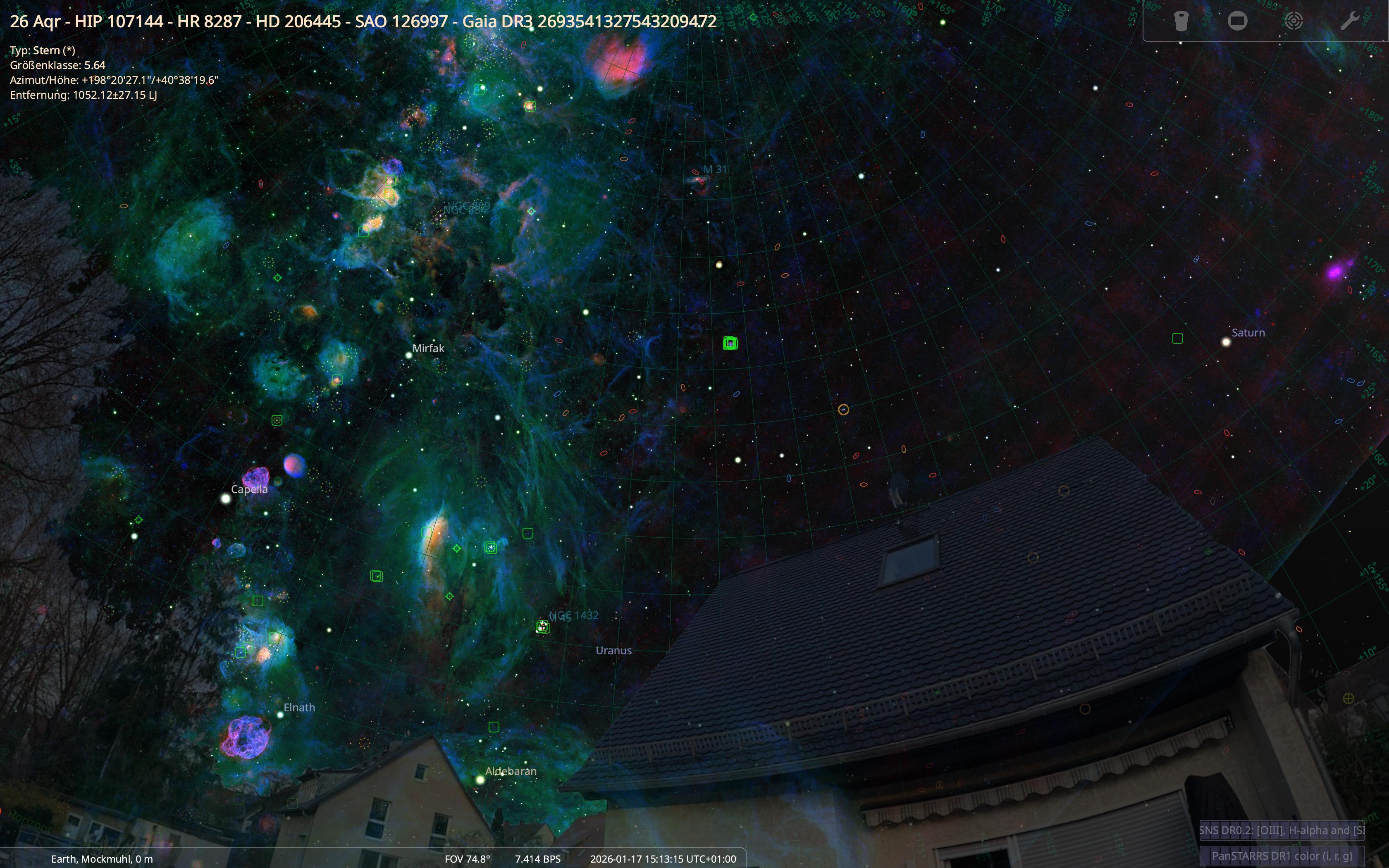 Profi-Bilder in Stellarium: So nutzt du HiPS-Surveys für Galaxien und Nebel