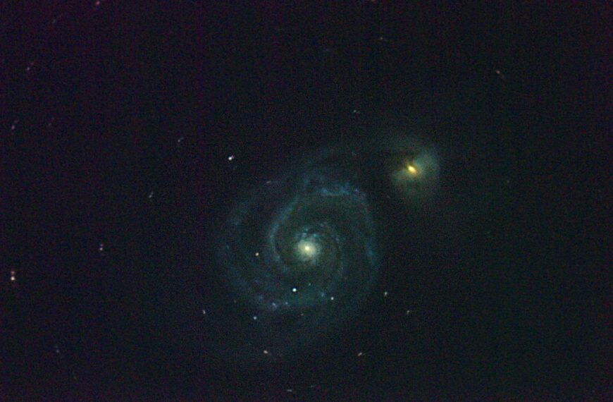 Messier 51 – Whirlpool mit deutlicher Bildfeldrehung