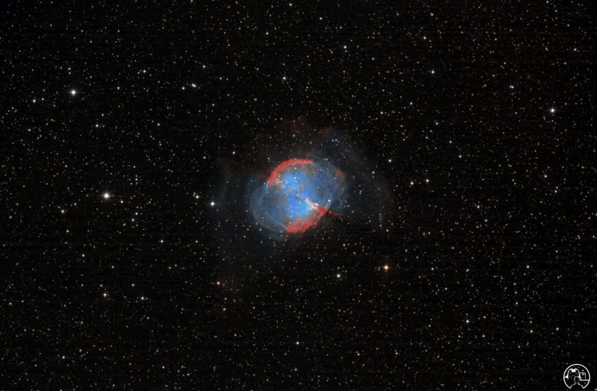 Messier 27 – Der Hantelnebel in 15 Stunden Gesamtbelichtung