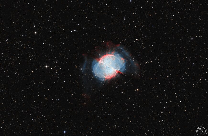 Messier 27 – Der Hantelnebel in 15 Stunden Gesamtbelichtung