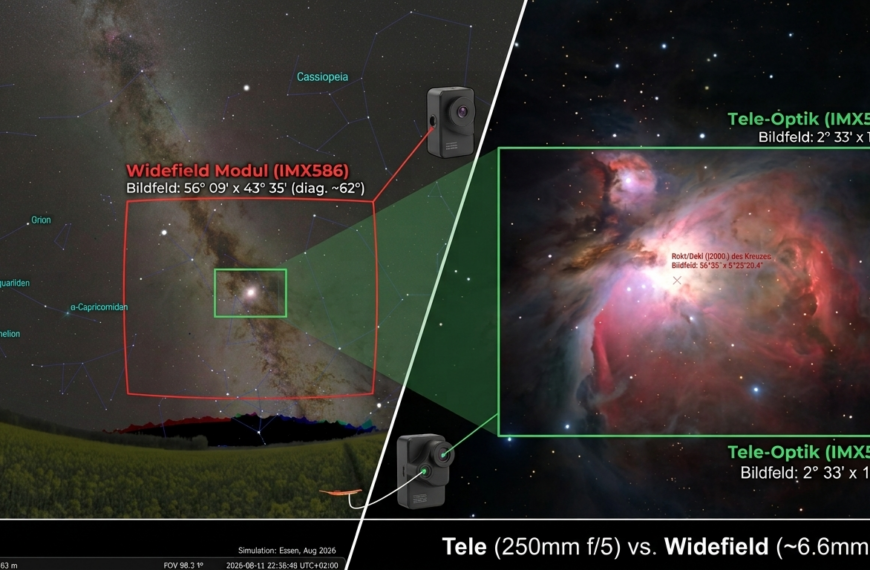 Seestar S50 Pro Sichtfeld-Analyse: Wie groß sind Tele und Widefield wirklich?