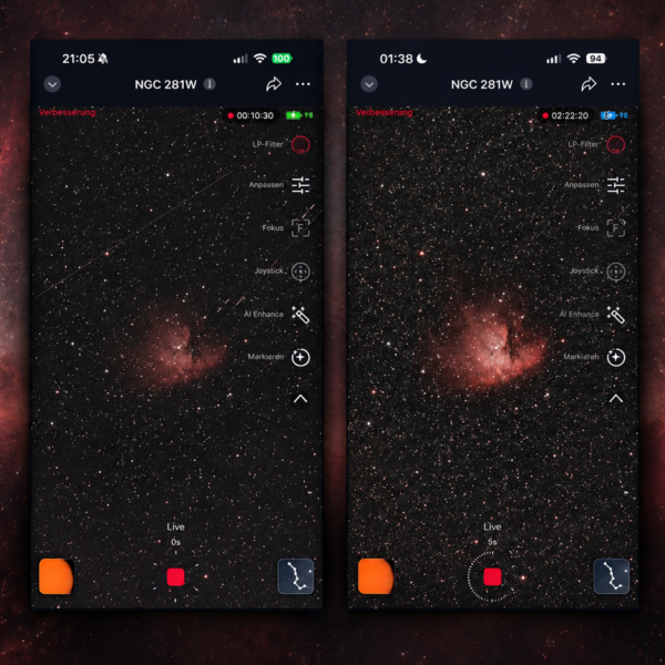 S50 Pro Test – Tag 29: Satelliten-Rejection im AZ-Modus und Mosaik-Nacht