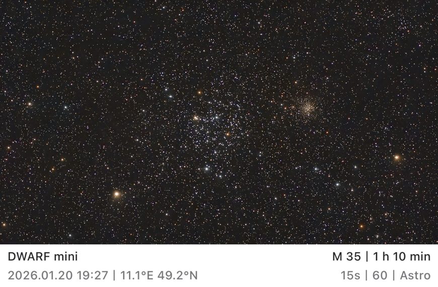 M 35 & NGC 2158 – (Dwarf Mini)