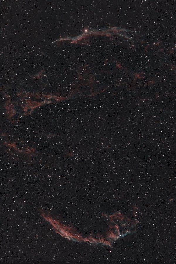 NGC 6960, NGC 6992 & Co. – Der komplette Cirrusnebel im Schwan (Seestar)