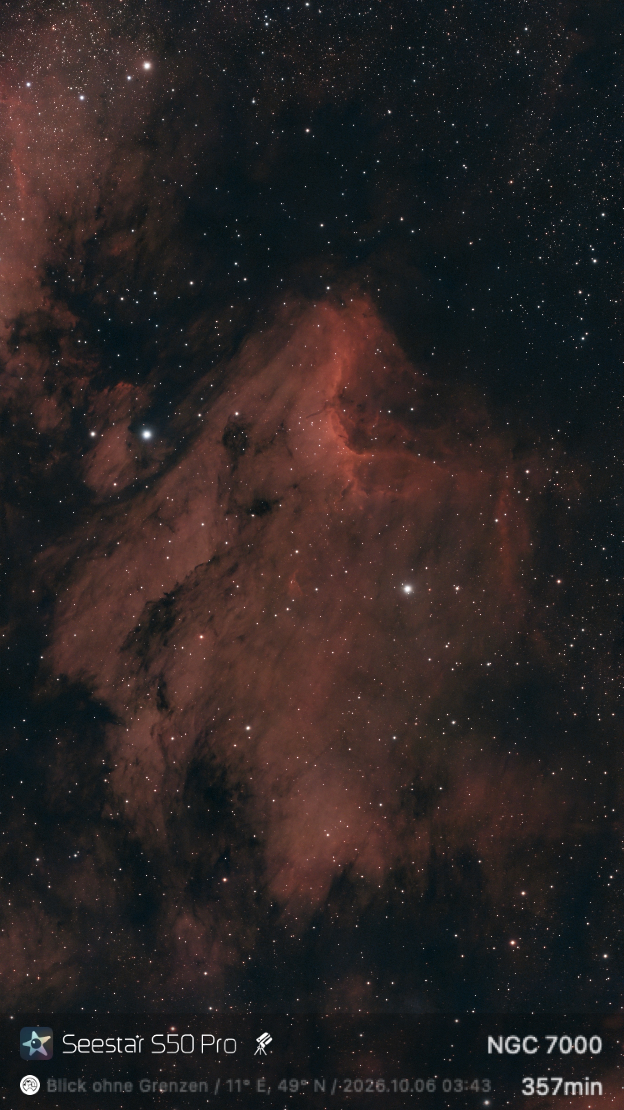 IC 5070 – Der Pelikannebel im Sternbild Schwan