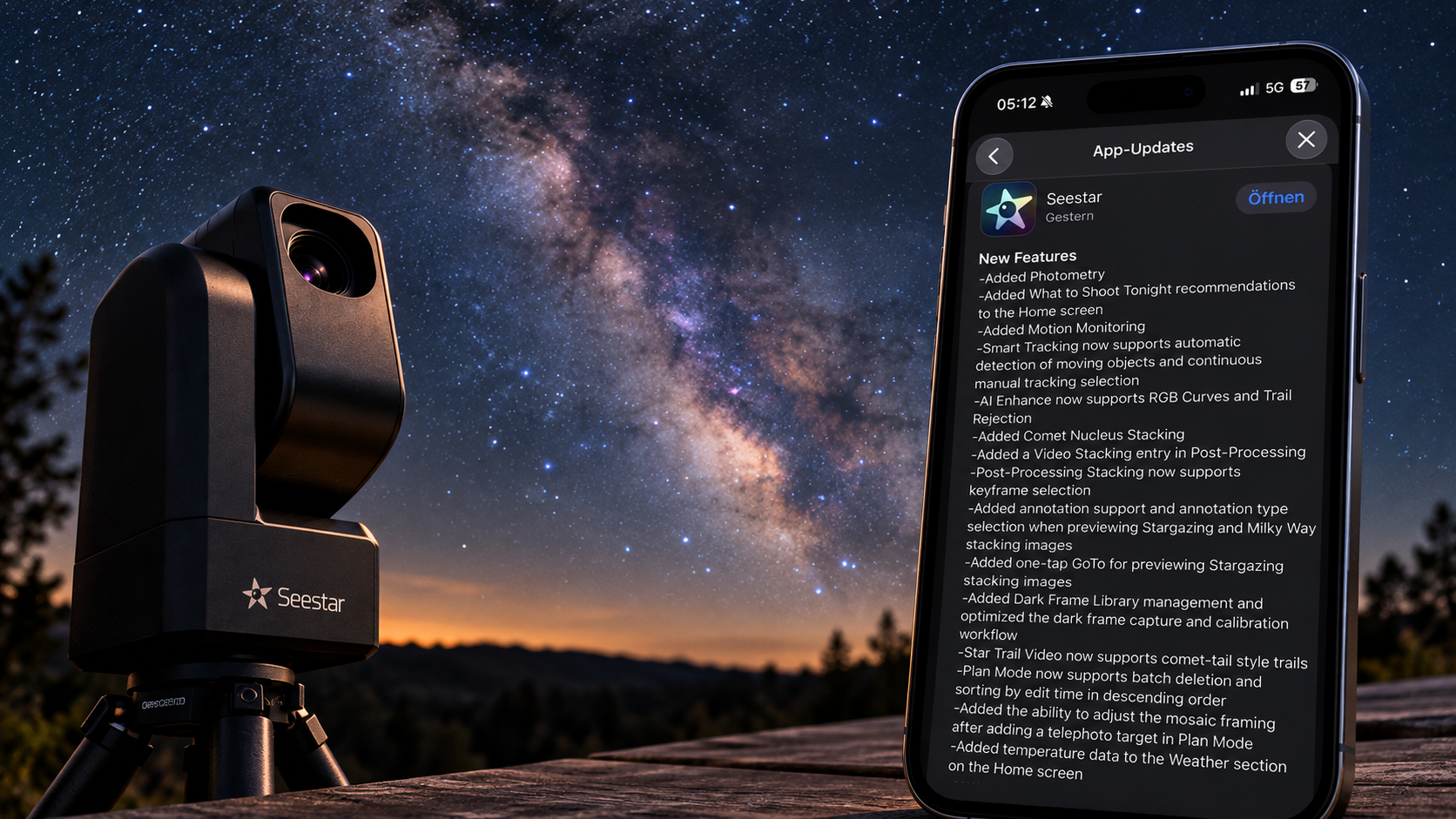 S50 Pro Test – Tag 51: Großes App-Update mit Kometen-Stacking, Video-Stacking und neuen Möglichkeiten bei der Mosaikplanung