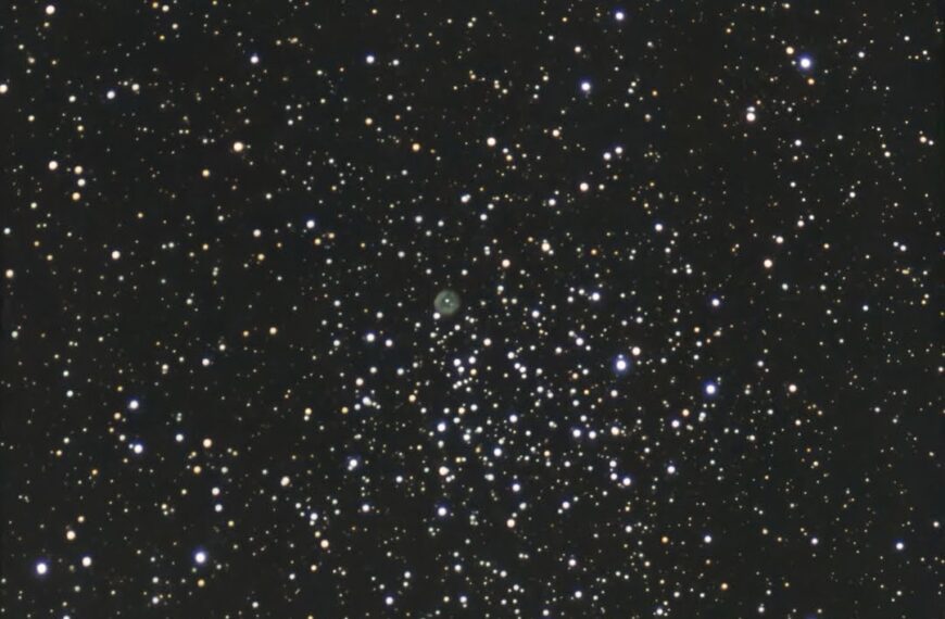 M 46 – Offener Sternhaufen mit planetarischen Nebel (Seestar)